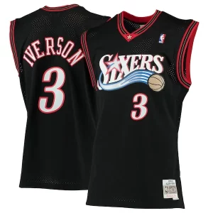Allen Iverson Fabulous Philadelphia 76ers 2000/01 Hardwood Classics Swingman Jersey Black
