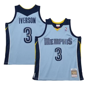 Allen Iverson Memphis Grizzlies 2009/10 Hardwood Unique Classics Swingman Jersey Light Blue