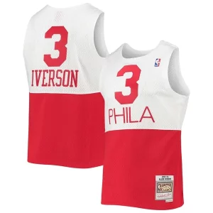 Allen Iverson Philadelphia 76ers 2003/2004 Hardwood Classics Swingman Jersey White/Red Gorgeous