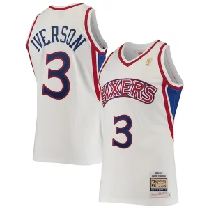Allen Iverson Philadelphia 76ers Chic 1996/97 Hardwood Classics Authentic Jersey White