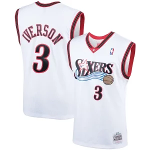 Allen Iverson Philadelphia 76ers Hardwood Classics Swingman Jersey Chic White/Royal