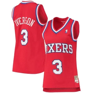 Allen Iverson Philadelphia 76ers Women's 2002/03 Hardwood Classics Swingman Jersey Fabulous Red