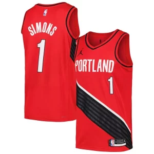Anfernee Simons Portland Trail Blazers Jordan Brand Swingman Player Jersey Statement Chic Edition Red/Black