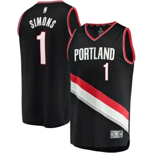 Anfernee Simons Portland Trail Blazers Youth Fast Break Player Jersey Icon Edition Unique Black