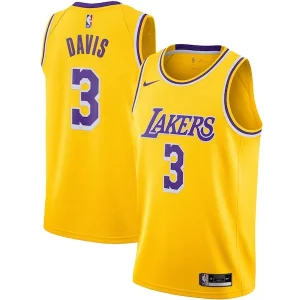 Anthony Davis Los Angeles Elegant Lakers Nike Swingman Jersey Gold Icon Edition