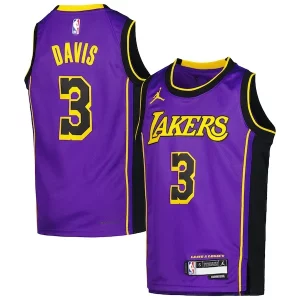 Anthony Davis Los Angeles Lakers Jordan Brand Youth Elegant Swingman Jersey Statement Edition Purple