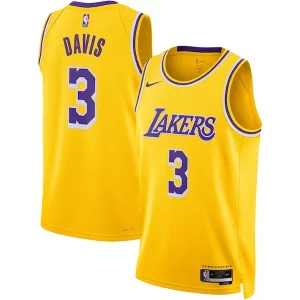 Anthony Davis Trendy Los Angeles Lakers Nike Unisex Swingman Jersey Icon Edition Gold