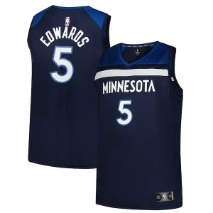 Anthony Edwards Minnesota Timberwolves Big & Chic Tall Fast Break Jersey Icon Edition Navy
