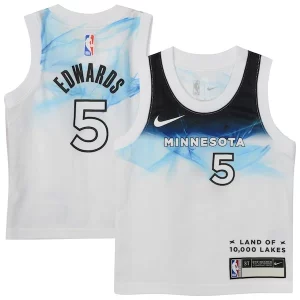 Anthony Edwards Minnesota Timberwolves Nike Toddler 2024/25 Swingman Player Unique Jersey City Edition White