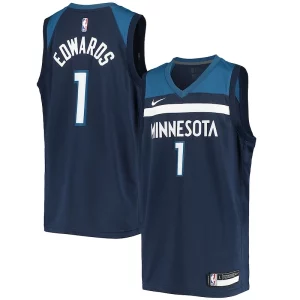 Anthony Edwards Minnesota Timberwolves Nike Youth 2020/21 Fabulous Swingman Jersey Icon Edition Navy