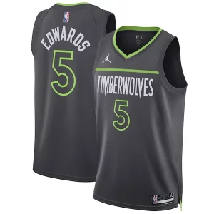 Anthony Edwards Minnesota Timberwolves Stylish Jordan Brand Unisex Swingman Jersey Statement Edition Charcoal