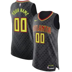Atlanta Hawks Nike Authentic Custom Elegant Jersey Black Icon Edition