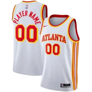 Atlanta Hawks Unique Nike 2020/21 Swingman Custom Jersey Association Edition White