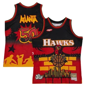 Atlanta Hawks x Tats Fabulous Cru Hardwood Classics Fashion Jersey Black
