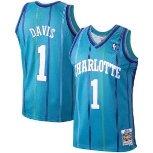 Baron Davis Charlotte Chic Hornets 1999/00 Hardwood Classics Swingman Jersey Teal