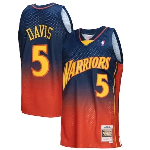Baron Davis Golden State Warriors 2006/07 Hardwood Classics Fadeaway Elegant Swingman Player Jersey Navy/Orange