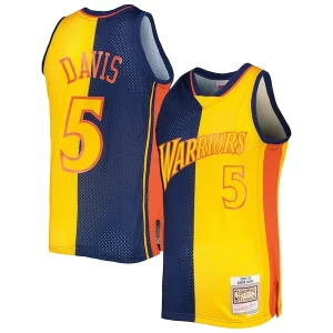 Baron Davis Golden State Warriors Hardwood Classics 2006/07 Split Swingman Jersey Gorgeous Navy/Gold
