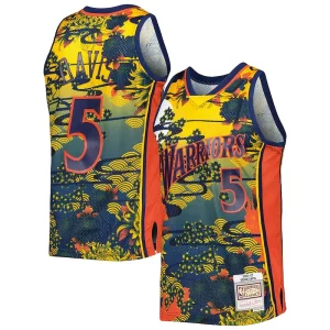 Baron Davis Golden State Warriors Hardwood Classics Lunar Gorgeous New Year Swingman Jersey Blue