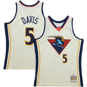 Baron Eye - catching Davis Golden State Warriors Chainstitch Swingman Jersey Cream