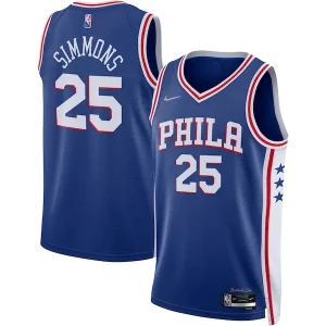Ben Simmons Philadelphia 76ers Nike 2021/22 Stylish Diamond Swingman Jersey Icon Edition Royal