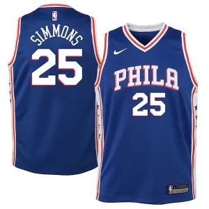 Ben Simmons Philadelphia 76ers Nike Youth Swingman Jersey Royal Icon Eye - catching Edition/White