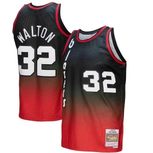 Bill Walton Portland Trail Blazers 1976/77 Hardwood Gorgeous Classics Fadeaway Swingman Player Jersey Red/Black