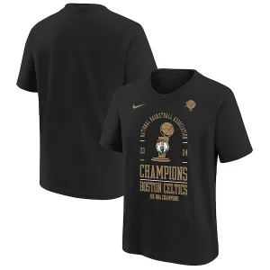 Boston Celtics Nike Youth 18 Time NBA Finals Champions Locker Room T Shirt Black Gorgeous