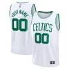 Boston Celtics Fast Break Custom Jersey Association Edition Premium White/Kelly Green/Black