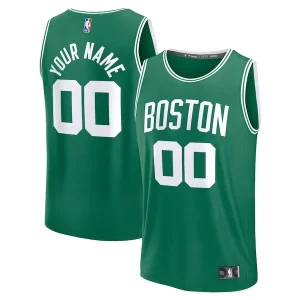 Boston Celtics Fast Break Custom Jersey Icon Edition Kelly Green/White/Black Elegant