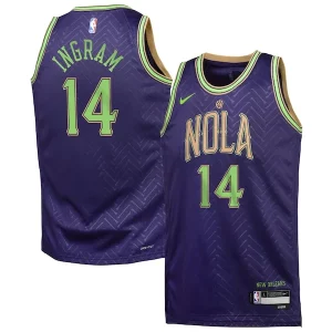 Brandon Ingram New Orleans Pelicans Nike Youth 2024/25 Swingman Player Jersey City Edition Purple Eye - catching