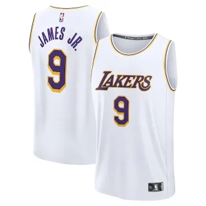 Bronny James Trendy Los Angeles Lakers Fast Break Replica Player Jersey Association Edition White