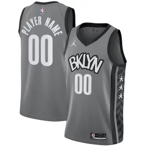 Brooklyn Nets Jordan Brand Swingman Custom Jersey Statement Edition Unique Gray