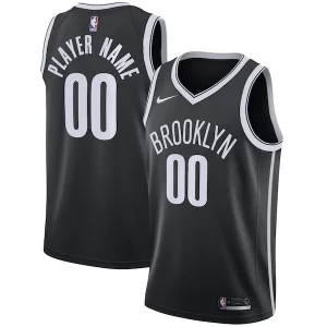 Brooklyn Nets Nike 2020/21 Elegant Swingman Custom Jersey Icon Edition Black