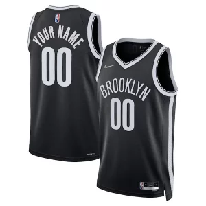 Brooklyn Nets Nike 2021/22 Elegant Diamond Swingman Custom Jersey Icon Edition Black