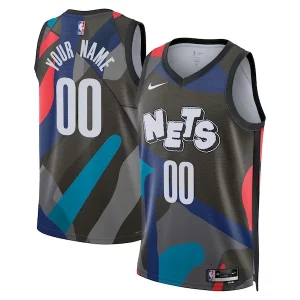 Brooklyn Nets Nike Unisex 2023/24 Custom Swingman Elegant Jersey Black City Edition