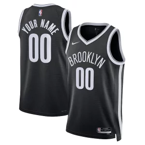 Brooklyn Nets Nike Unisex Chic Swingman Custom Jersey Black Icon Edition