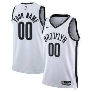 Brooklyn Nets Nike Unisex Swingman Custom Jersey White Elegant Association Edition