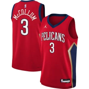 C.J. McCollum Eye - catching New Orleans Pelicans Jordan Brand Youth Swingman Jersey Statement Edition Red