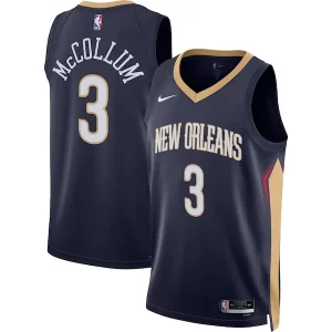 C.J. McCollum New Orleans Pelicans Premium Nike Unisex Swingman Jersey Icon Edition Navy