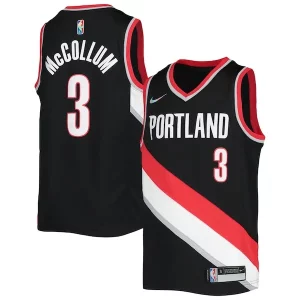 C.J. McCollum Portland Trail Blazers Nike Youth 2021/22 Diamond Swingman Jersey Trendy Icon Edition Black