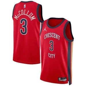 CJ McCollum New Orleans Pelicans Chic Jordan Brand Unisex Swingman Jersey Statement Edition Red