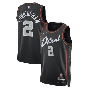 Cade Cunningham Detroit Pistons Nike Unisex 2023/24 Gorgeous Swingman Jersey Black City Edition