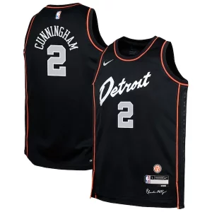 Cade Cunningham Detroit Pistons Nike Youth Swingman Chic Replica Jersey City Edition Black