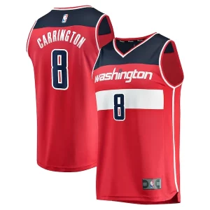 Carlton Carrington Washington Chic Wizards Fast Break Replica Player Jersey Icon Edition Red