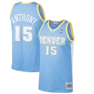 Carmelo Anthony Denver Nuggets Hardwood Classics Swingman Jersey Chic Light Blue