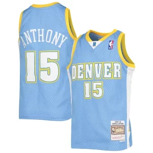 Carmelo Anthony Denver Nuggets Youth 2003 04 Hardwood Classics Swingman Jersey Powder Blue Stylish