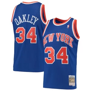Charles Trendy Oakley New York Knicks Hardwood Classics Swingman Jersey Blue