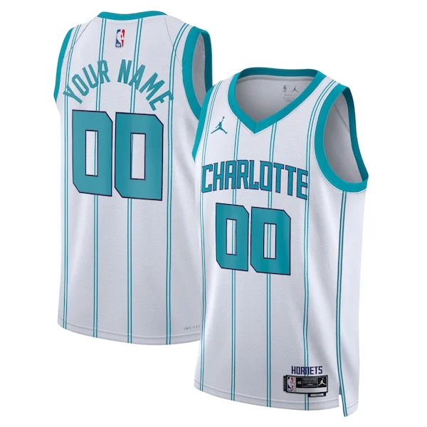 Charlotte Chic Hornets Jordan Brand Unisex Swingman Custom Jersey White Association Edition
