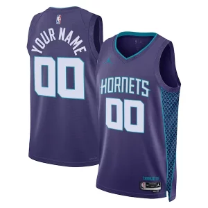 Charlotte Hornets Fabulous Jordan Brand Unisex 2022/23 Swingman Custom Jersey Statement Edition Teal