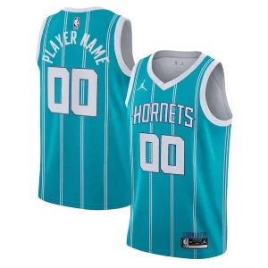 Charlotte Hornets Jordan Brand 2020/21 Unique Swingman Custom Jersey Icon Edition Teal